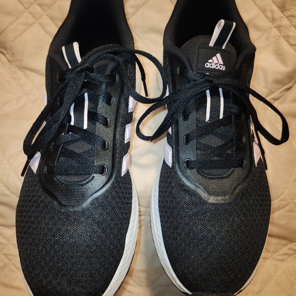 Adidas CloudFoam Comfort Women Black and Light Pink, Mesh, Sneakers Size (8.5) - Picture 1 of 12